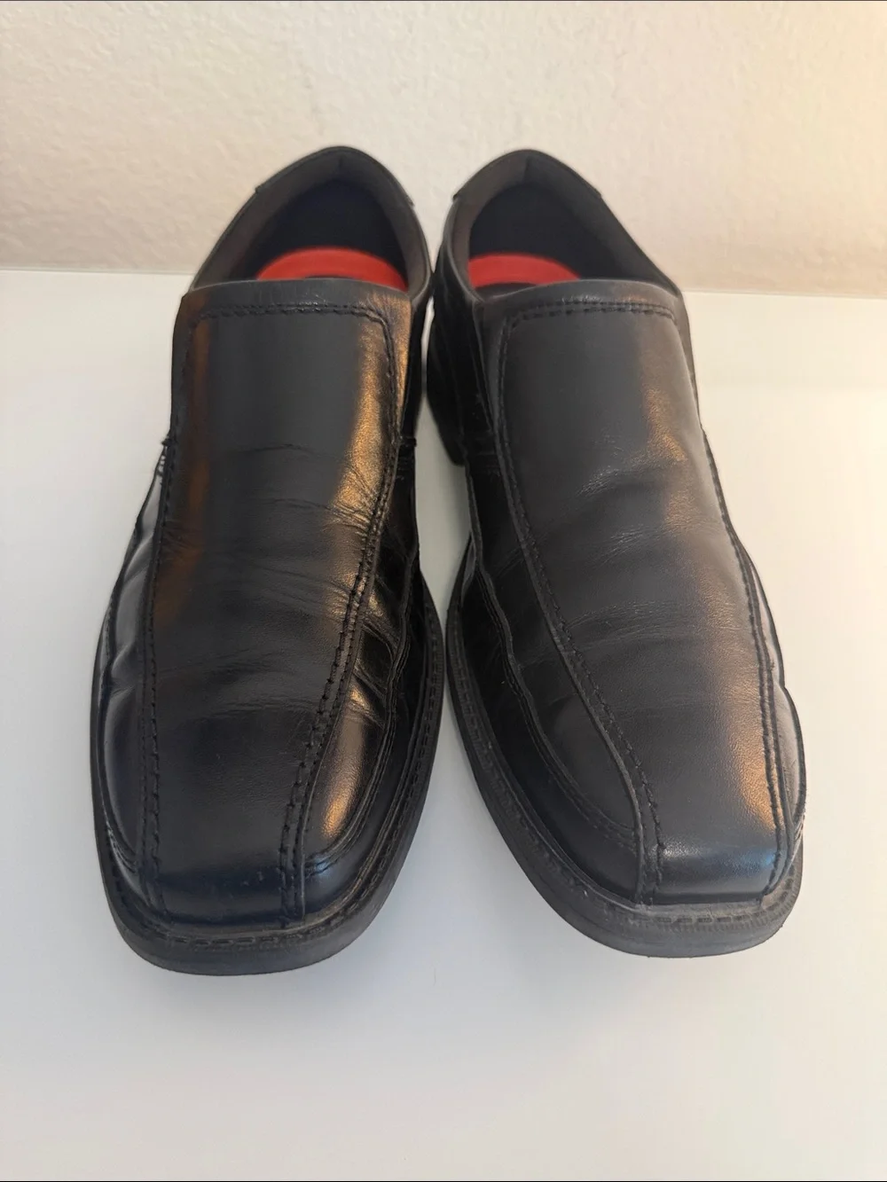 Rockport Men’s Walkability Adiprene by Adidas Black Leather Slip-On Loafers 10.5